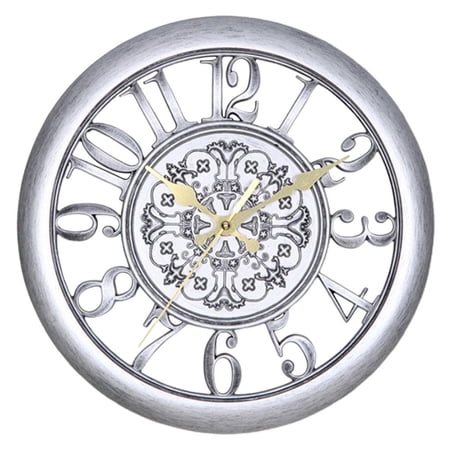 kowaku 11 inch Large Retro Wall Clock Non Ticking Quartz Battery Operated Indoor European Vintage