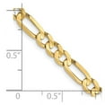 thumbnail image 2 of 10k Yellow Gold Solid Polished Lobster Claw Closure 4.5mm Light Figaro Chain Bracelet 7 Inch - Identification Bracelet f, 2 of 2