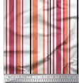 thumbnail image 1 of Soimoi Orange Velvet Fabric Colorful Vertical Stripe Print Fabric by the Yard 58 Inch Wide, 1 of 3