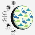 thumbnail image 6 of Kll Cute Dinosaur Blue Green Tire Cover,Universal Wheel Tire Cover For Trailer, Rv, Suv, Truck,Camper And Many Vehicle,(15 Inch), 6 of 7