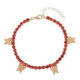 thumbnail image 5 of Anklet Set of 3 Silvertone Round Red Crystal Jewelry for Women Size (10-12" Birthday Gifts, 5 of 7