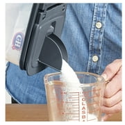 Mainstays 3.5 QT Plastic Food Dispenser, Clear with Gray Lid (1 Each) 7.5 L x 3.75 W x 9.25 H, Designed to Help with Kitchen Organization and Accessibility