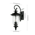 thumbnail image 3 of SAFAVIEH Dowell 2-Light LED Black Metal Wall Sconce with Clear Shade, Set of 2, 3 of 6