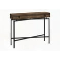thumbnail image 4 of Contemporary Barn Style Accent Table with Storage - Brown Laminate, Black Metal, 4 of 5
