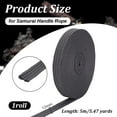 thumbnail image 2 of 1roll PU Leather Cord for Samurai Handle Rope Gray 12mm Craft Supplies Handmade Set, 2 of 9