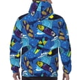 thumbnail image 7 of Pofeuu Hawaiian Style Print Mens Casual Hooded Collar Drawstring Hoodies Pullover Sweatshirts Casual Long Sleeve Shirts-X-Large, 7 of 7