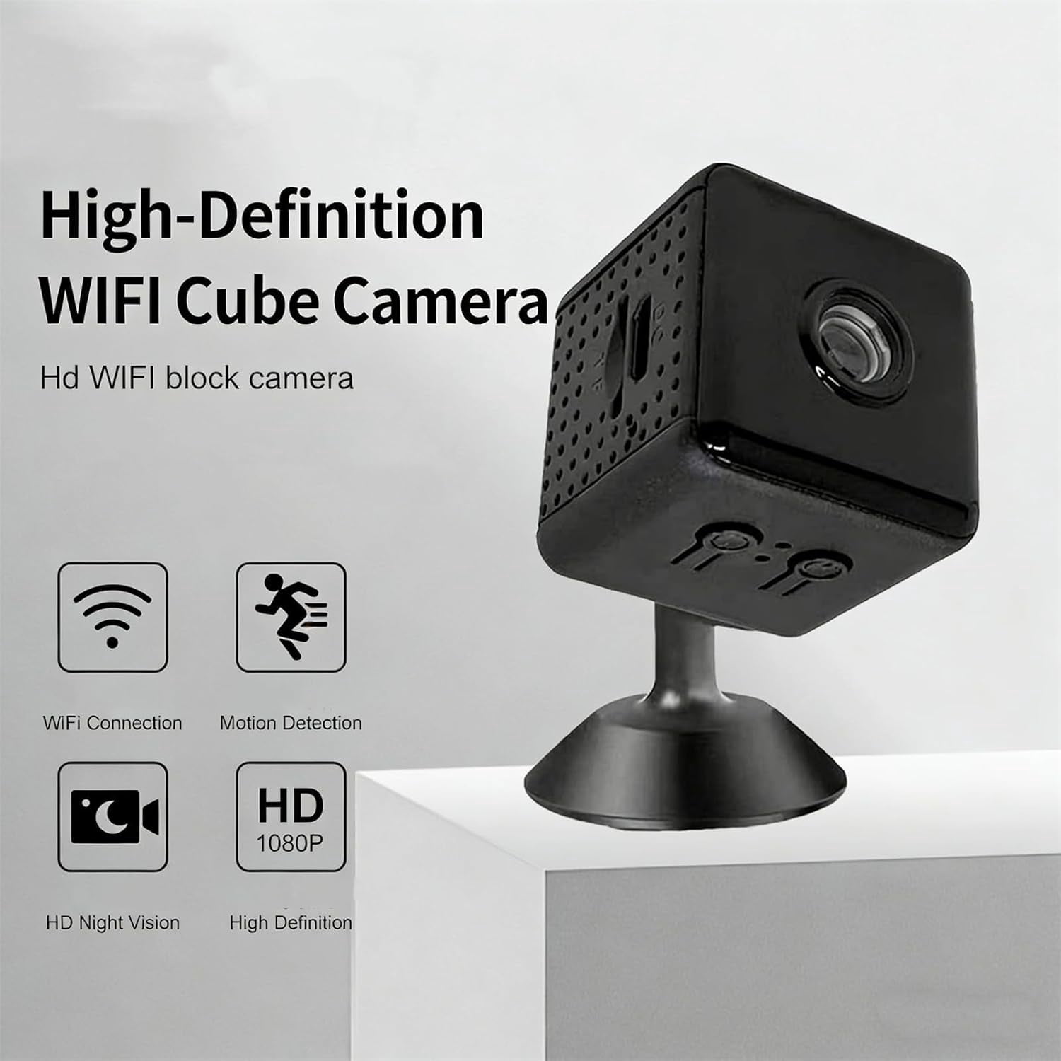 Ai Smart Security Camera - Wire-Free, 4k HD Remote Monitor with Night Vision & Motion Tracking, for Home, Office and Pet Monitoring