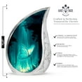 thumbnail image 2 of Teal Butterfly Keepsake Urns For Ashes Adult Men - Large Burial Urn For Human Ashes Adult Female - Handmade Urn For Funeral - Memorial Urns For Decorative - 10Inch And 3Inch, 2 of 7