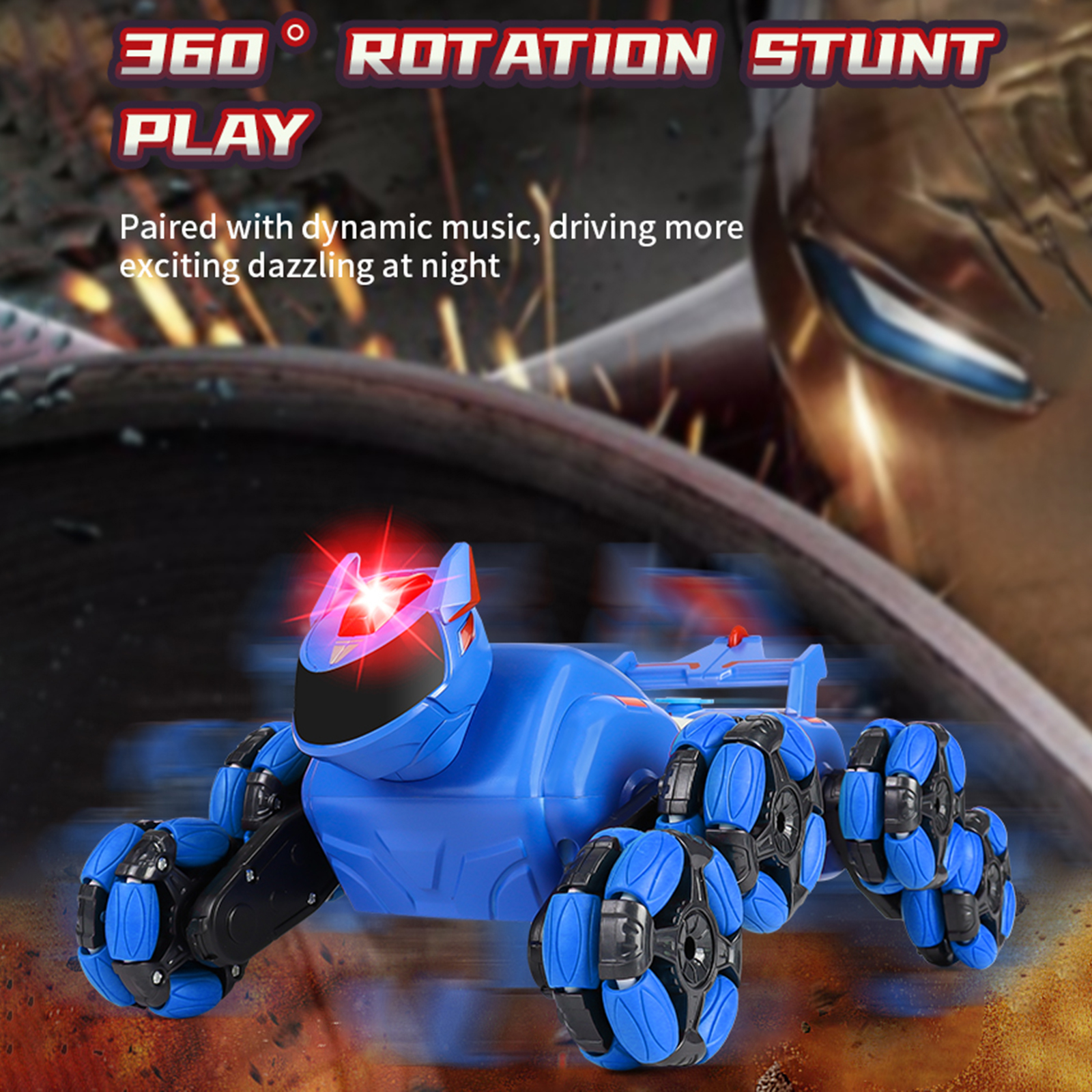 Remote  car,7 With 7 8-12 With And Toy Car Cars With Spary And With Led Car Stunt 3 Batteries And 8 Stunt With Spray Stunt Car Rotation Stunt Birthday And Wheels Cars  3 Battery