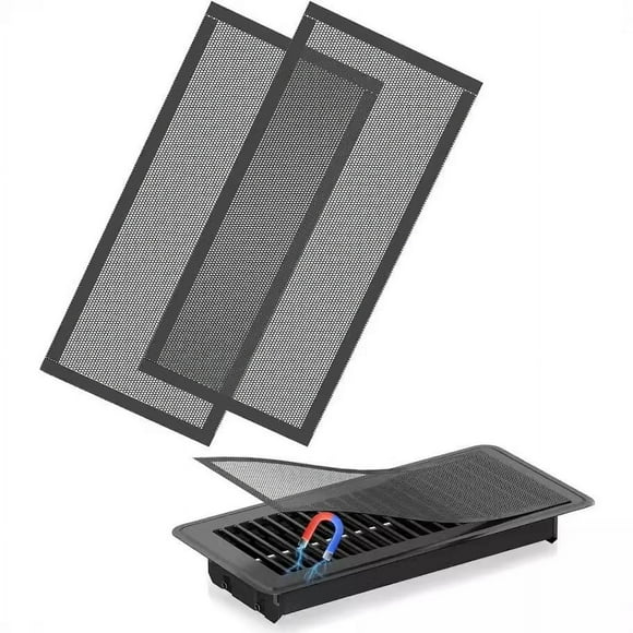 2pc Floor Vent Cover Rectangular Vent Screen Cover Magnetic PVC Ventilation Net Floor Storage Plastic Cover
