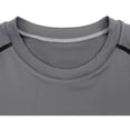 thumbnail image 3 of Sinleey Men's Compression Long Sleeve Workout Shirt Quick Dry Gym Bodybuilding Running Sports T-Shirt Gray&Black S, 3 of 6
