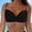 Black, variant on Women Back Stainless Steel Hooks Swimwear Tops Underwire Full Coverage Bikini Top Push Up Swim Crop Top Tie Back Bathing Suit Tops