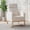 Corduroy wooden legs | Beige, variant on Nursery Rocking Chair,Upholstered Glider Rocker with Footrest High Backrest,Comfortable Lounge Seating for Waiting Areas, Nursing, or Living Room