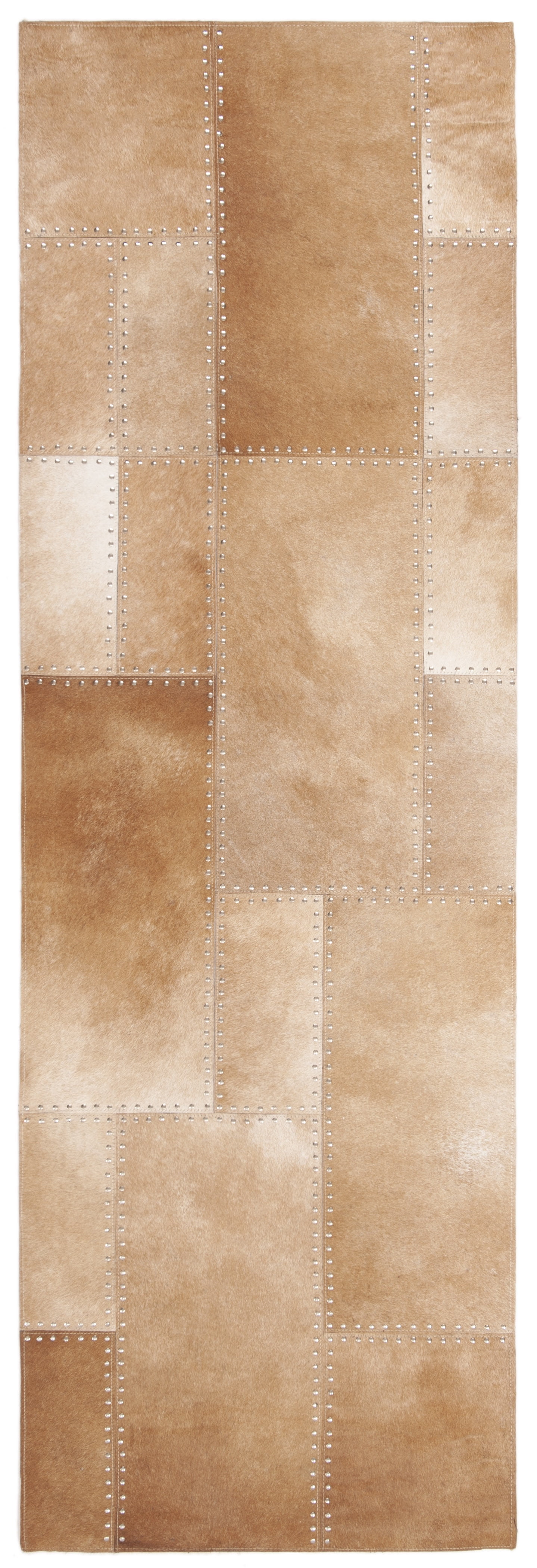 SAFAVIEH Studio Leather Juniper Geometric Runner Rug, Beige, 2'3" x 7'