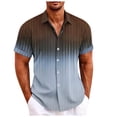 thumbnail image 1 of SHIXIAOO Chemise Décontractée de Printemps pour Hommes à Col Rabattu Imprimé Complet Manches Courtes de Plage Chemise de Vacances Extérieure T-Shirt Surdimensionné pour Hommes Chemises de Travail Décontractées pour Hommes, 1 of 5