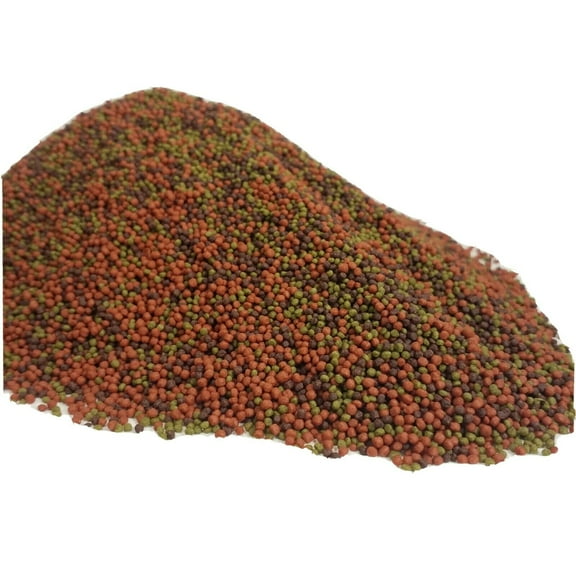 0.5-0.8mm Ultra Mix California Blackworm, Intense Red & Green GRO Floating Pellets...1/4-lb