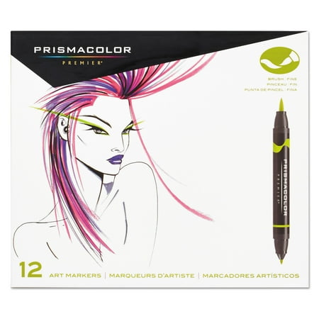 Prismacolor® Premier® Brush/Fine Art Marker Set, 12-Colors,