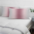 thumbnail image 3 of Pink Grey Ombre Pillow Covers, Linen Long Throw Pillow Case, Farmhouse Gradient Minimalist Holiday Pillow Protector Decorative Cushion Cover for Living Room/Bedroom 16" x 24", 3 of 8