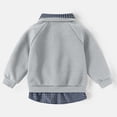 thumbnail image 6 of SELONE Collared Shirt Boys Long Sleeve Button Pullover Tops Patchwork Plaid Sweatshirts Fall Campus Clothes 2-12Y, 6 of 9