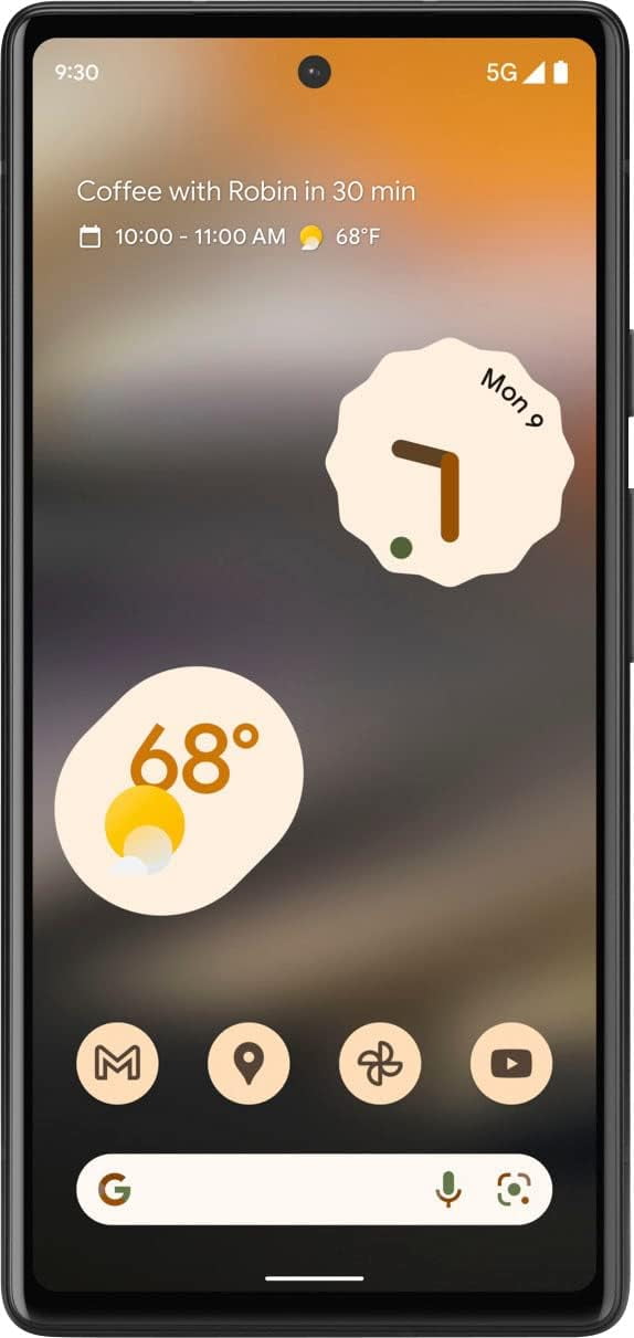 Restored Google Pixel 6a 5G, 128GB, Charcoal - Unlocked (Refurbished)