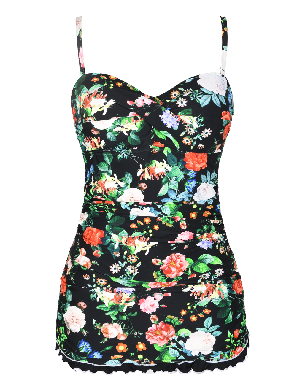 Hilor Women One Piece Swimsuit Tummy Control Bathing Suits Ruffle Monokini Swimwear