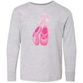 thumbnail image 3 of Inktastic Ballet Shoes, Ballet Slippers, Ballet Dance, Pink Long Sleeve Youth T-Shirt, 3 of 5