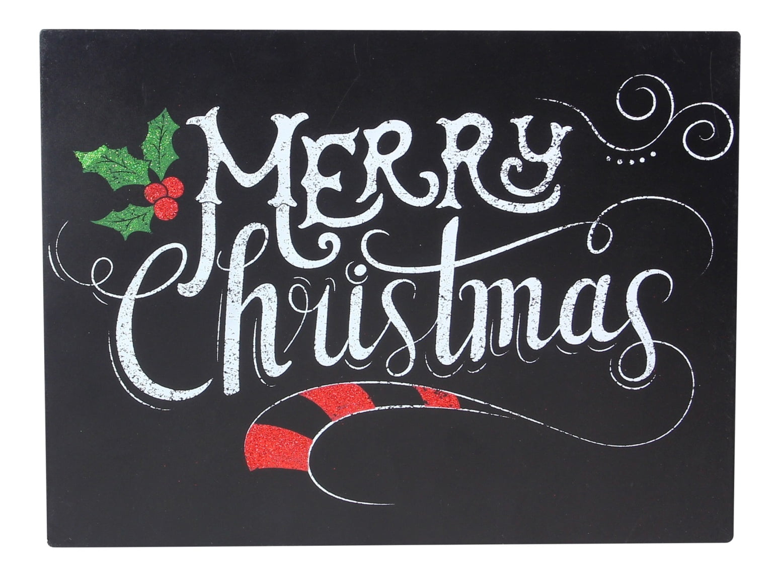 Merry Christmas Sign Faux Chalkboard Painted 12 Inch Tabletop or Wall