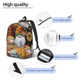 thumbnail image 4 of Yiaed Welcom Fall Print Backpack, Premium Laptop Backpack, Travel Backpack for Women, Lightweight Backpacks, Comfortable Back Pack-Small, 4 of 7