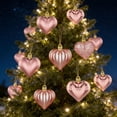 thumbnail image 5 of 12pcs Valentine's Day Heart Hanging Ornaments - Romantic Decorative Accents for Parties, Weddings & Home Decor, Cute Lightweight Heart-Shaped Ornaments for Trees, Walls & Doorways, 1.77in, Rose Gold, 5 of 9