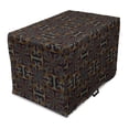 thumbnail image 1 of Abstract Dog Crate Cover, Irregular Curved and Mosaic Inspired Motifs Continuing Ornamental Elements, Easy to Use Pet Kennel Cover for Medium Large Dogs, 35" x 23" x 27", Multicolor, by Ambesonne, 1 of 6