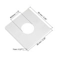 thumbnail image 2 of 4pcs Wall Split Flange, ABS Square Escutcheon Plate Wall Mount Water Pipe Cover for 1.3" Diameter Pipe White, 2 of 6