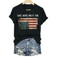 thumbnail image 6 of ORT 4th of July Shirts Women American Flag T Shirts American Flag T-Shirts Tops Crewneck Summer T-Shirt(Black,L), 6 of 6