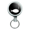 Fish Fishing Fisherman Retractable Belt Clip Badge Key Holder