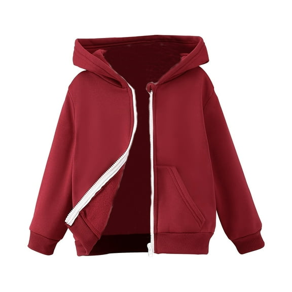 Coerni Kids Winter Coat Puffer Jacket Boys Girls Long Sleeve Hoodie Lightweight Down Outerwear Long Sleeve Zipper Tops