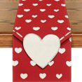 thumbnail image 1 of Décorations de la Saint-Valentin Drapeaux de Table Imprimé Cœur de la Saint-Valentin Tapis de Cuisine de Fête, 1 of 5