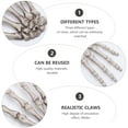 thumbnail image 2 of Miangastore 3 Pairs Skeleton Hand Ornament Halloween Tricky Decor Props for, 2 of 9