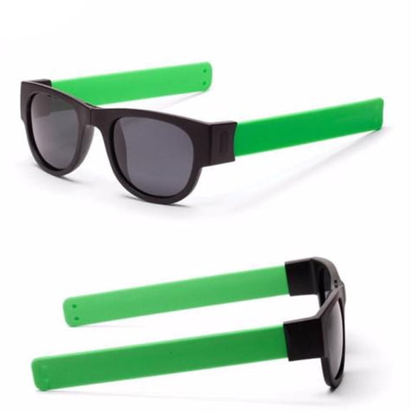Cycling Sunglasses for Men Women Goggles Creative Glasses Sunglasses Wristband Polarized Cycling Sunglasses Foldable Glasses Green