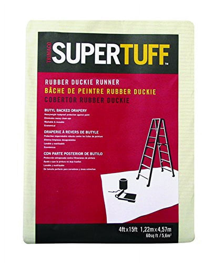 Trimaco Rubber Duckie 4 W X 15 Ft. L Butyl Coated Drop Cloth 1 Pk