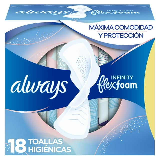 Toallas Femeninas Always Infinity Día Con Alas, 18 pzas