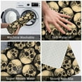thumbnail image 4 of XMXT Non-Slip Polyester Bathroom Rugs Kitchen Door Mat, Vintage Skull Illustration Machine Washable Bath Mats Rug for Kitchen Shower Bathtub Decor, 15.7 x 23.6 inches, 4 of 9