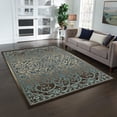 thumbnail image 2 of Maples Rugs Pelham Medallion Textured Dark Blue Brown Indoor Area Rug, 7' x 10', 2 of 8