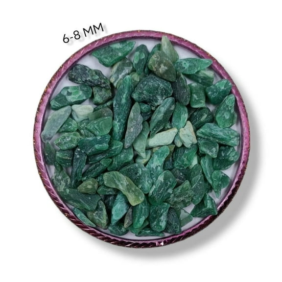 Crushed Natural Green Jade Coarse 6-8 MM Gemstone Powder Woodwork Inlay Healing Stone Powder 2 OZ (60 Gram)