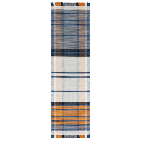 SAFAVIEH Striped Kilim STK702P Orange / Blue Rug