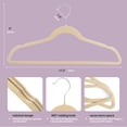thumbnail image 4 of ACSTEP Premium Velvet Hangers 20 Pack , Non-Slip Thin Flocked Felt Hangers, Durable Suit Hangers for Closet Space Saving - Beige, 4 of 7