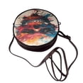 thumbnail image 4 of Lsque Abstract Colorful Skull Art Pattern Shoulder Bag – Microfiber Leather Crossbody with Detachable Strap & Handle Ring, Waterproof & Durable, Elegant Everyday Carry, 4 of 5