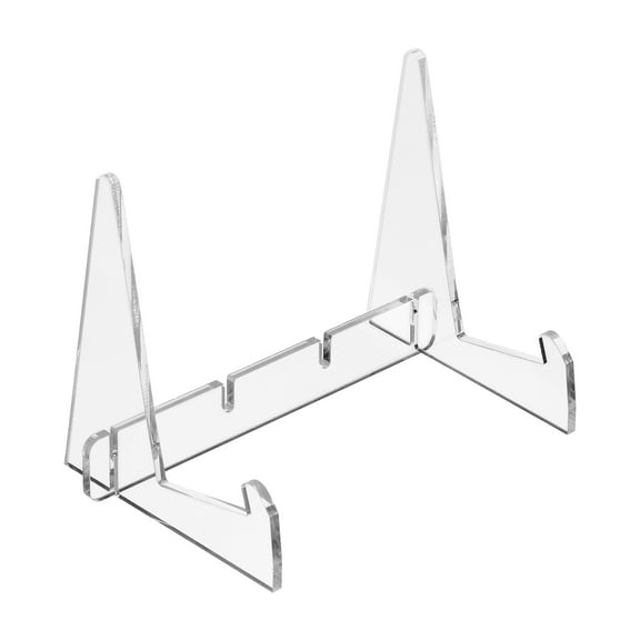 114mm Height Book Stand, Acrylic Detachable Desktop Book Display Holder, Clear 4 Pack
