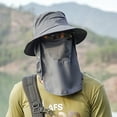 thumbnail image 3 of SPRING PARK Outdoor Quick drying UV Sun Hat Neck Face Flap Wide Brim Cap for Fishing Hiking, 3 of 7