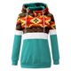 thumbnail image 5 of Mujeres moda casual bufanda cuello tribu impreso manga larga sudadera tops blusa Fridja nalpqowj2785, 5 of 6