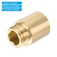 thumbnail image 4 of Unique Bargains Shower Head Extension Arm, 2 Pack Copper G1/2 Male to Female Thread 36mm Length Pipe Fitting, 4 of 5