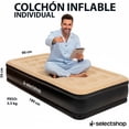 thumbnail image 2 of Colchón Inflable Individual con Bomba Incluida Cama Inflable para Camping Cama De Aire Elevada con Bomba Incluida Colchón Inflable Duradero Resistente (Cafe), 2 of 7
